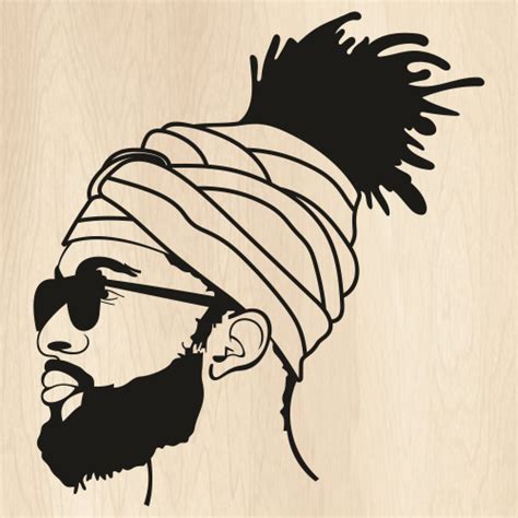 Black Man With Dreadlocks Svg Afro Man Beard And Dreadlocks Vector