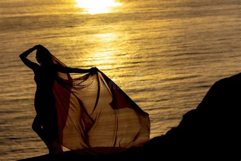 Lovely Brunette Bikini Model Relaxing On The Shoreline At Sunset Stock Image Image Of Ocean