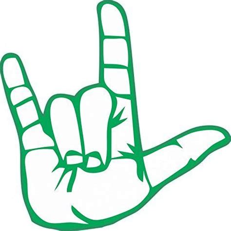 5in X 5in Sign Language I Love You Asl Bumper Sticker Decal Window