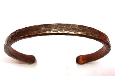 Hand Forged Copper Bracelet Rustic Charm By IroncladIndustrial