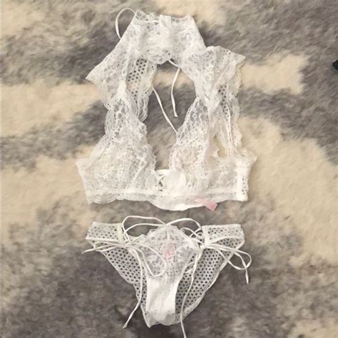 Victoria S Secret Intimates Sleepwear Victorias Secret White Lace Bridal Lingerie Set