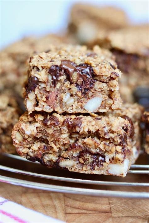 Healthy Breakfast Bars Vegan Gf The Cheeky Chickpea