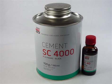 Rema Tip Top CEMENT SC 4000 svart 700 g och härdare E-40 30 g lim för ...