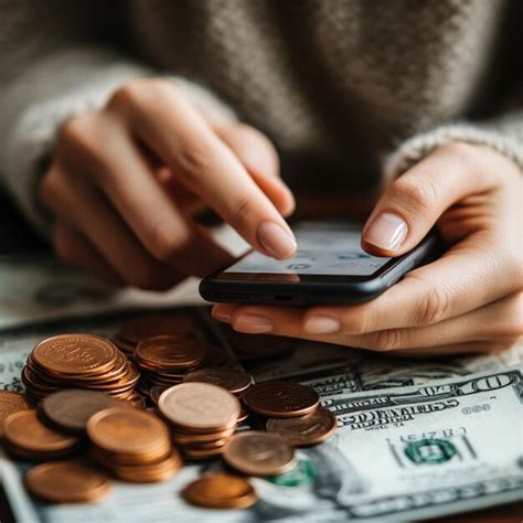 Premium Photo | Image of a person using a mobile app to transfer funds ...