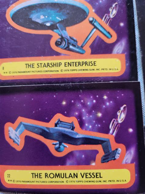 1976 Topps Star Trek Cards And Stickers R Scifi