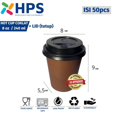Jual Paper Hot Cup Oz Isi Pcs Gelas Kertas Polos Ml Oz Murah Shopee Indonesia
