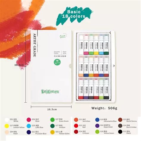 Pastel Tizas Barras Blandas 18 Gises Basic Colors Delgreen Mercadolibre