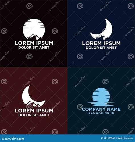 Half moon logo stock vector. Illustration of element - 121685286