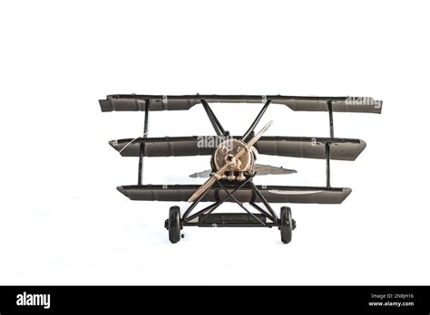 The Photograph Of A Plane From The First World War In Black Steel
