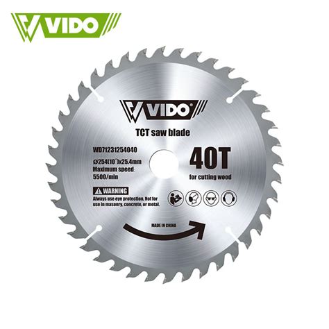 Vido Tct Tungsten Carbide Tipped 254mm 9inch Wood Saw Blade Tct Saw