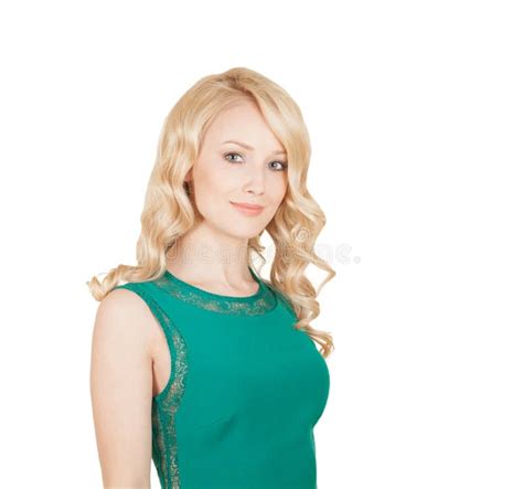 Beautiful Blonde Green Dress Isolation Stock Photos Free Royalty Free Stock Photos From