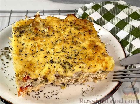 Рецепт: Запеканка из куриного филе с овощами, грибами и сыром на ...