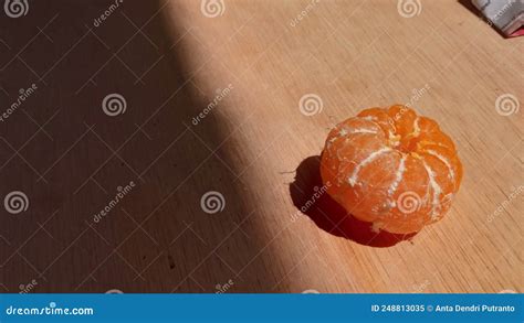 The Naked Orange Fruit Stock Image Image Of Hand Plant
