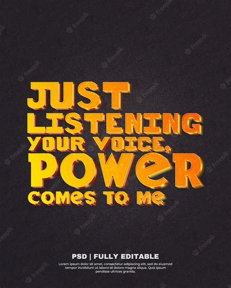 Premium Psd Motivational Quote 3d Text Style