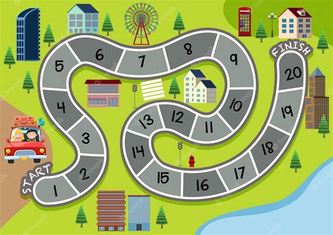 Шаблон настольной игры | Премиум векторы