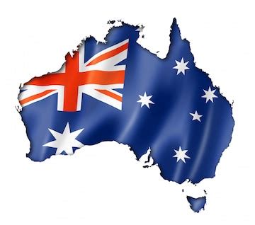 Premium Photo | Australian flag map