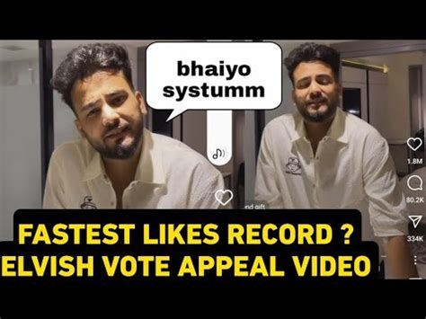 Elvish Yadav Vote Appeal Video Make Record Fastest M Likes Elvish