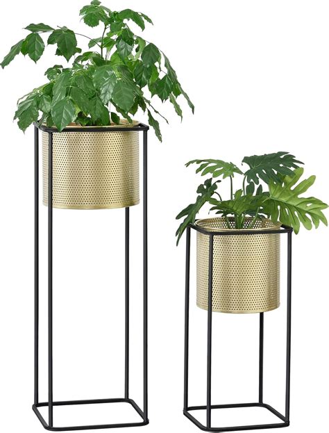 En Casa Lot De Supports De Plante Set Cache Pot Pot De Fleur Bac