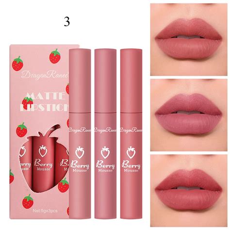 Pcs Liquid Lipstick Set Matte Sex Lip Gloss Velvet Non Stick Lip Glaze Moisturising Lasting