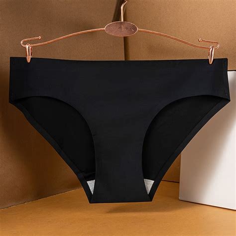 ECMLN Women Seamless Panties Ice Silk No Trace Briefs Underwear Ultra Thin Breathable Lingerie