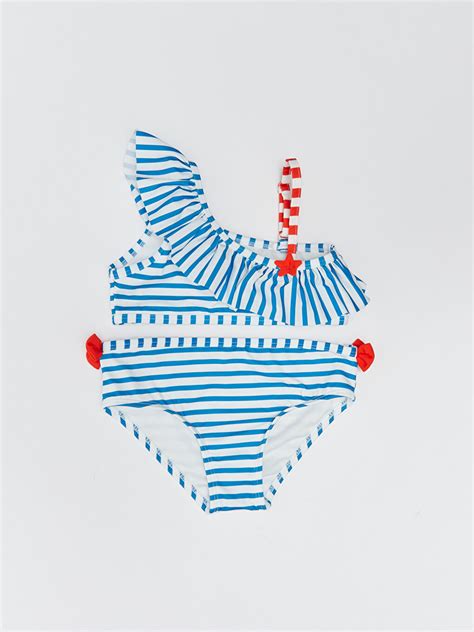 Lcw Baby Mavi Esnek Kuma Tan K Z Bebek Bikini Tak M S Bl Z Len Lcw