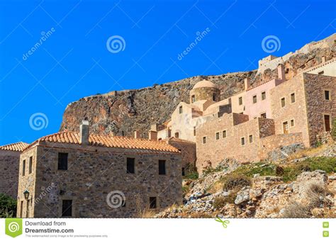 Monemvasia The Medieval Town In Peloponnese Stock Photo Image Of