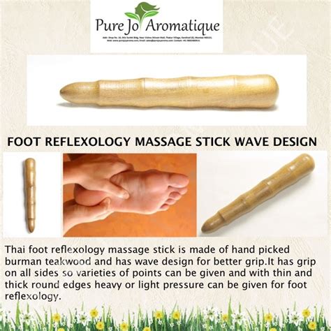 Purejoy Aromatique Burman Teak Wood Foot Reflexology Wave Design