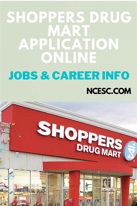 Shoppers Drug Mart Application Online Jobs Career Info Discovering