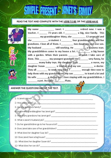 Simple Present Verbs To Be Have Got Esl Worksheet By Sandytita