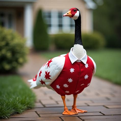 porch goose  canada day outfit stable diffusion