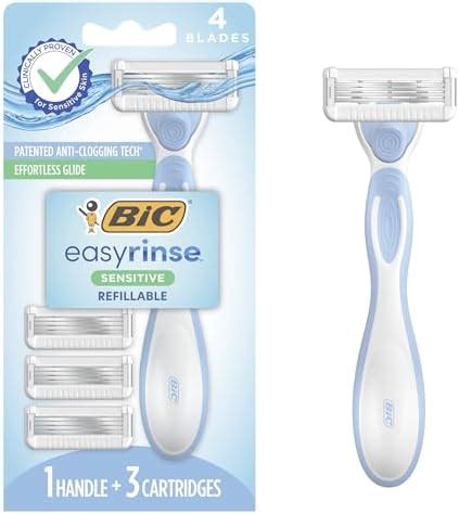 Amazon Bic Easyrinse Sensitive Anti Clogging Refillable Women S