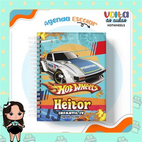 Agenda Escolar Personalizada Permanente Hot Wheels Elo