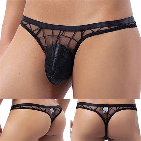 Hommes Dentelle String G String Slip Sissy Pochette Culotte Lingerie Bikini Eur Picclick It