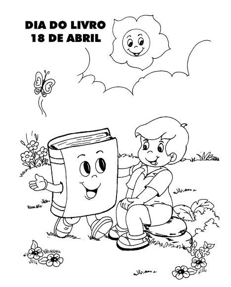 Dia Do Livro Para Colorir - 18 de Abril - Dia do Livro - Desenhos para colorir!-ESPAÇO EDUCAR