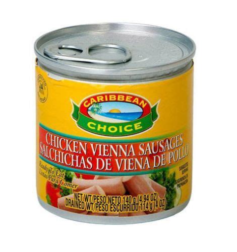 Caribbean Choice Chicken Vienna Sausage 140g X 1 Bellair Farms Jamaica