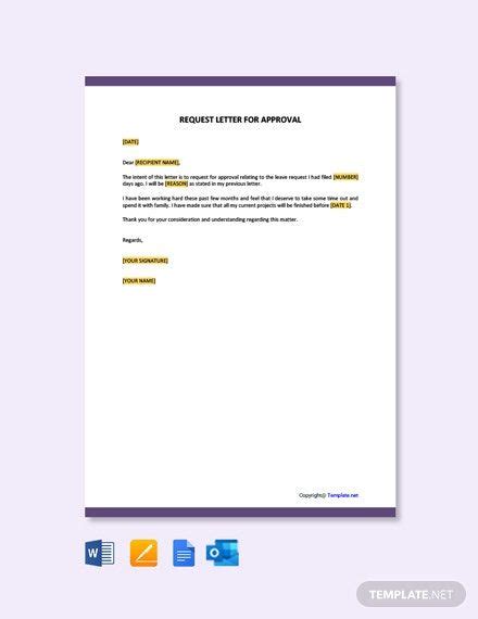 A Request Letter To An Employee Template