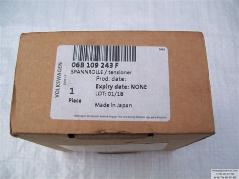 06B109243F VW Sharan 7M Tensioning Roller Genuine 1999-2010