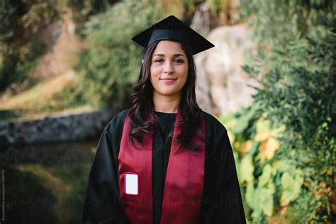 Latina Woman Graduated By Stocksy Contributor Bianca Beltran Stocksy