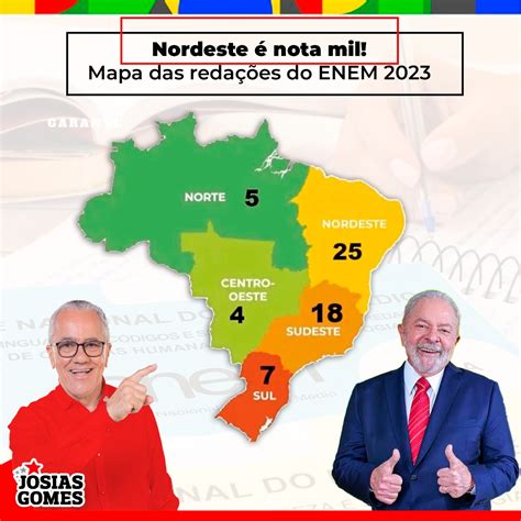Melhores Notas Do Enem Por Região 2024 - Nordeste é a região com mais Nota Mil na Redação do ENEM! - Josias Gomes