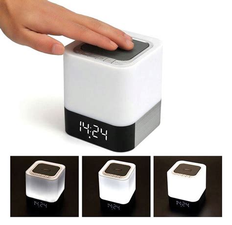 Portable Wireless Charging Bluetooth Speaker Colorful LED Night Light ...