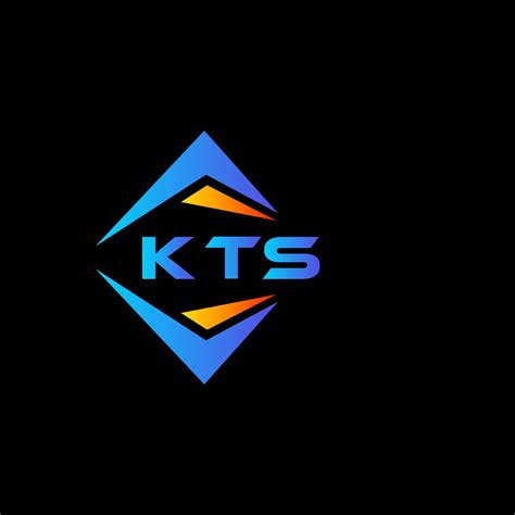 KTS abstract technology logo design on Black background. KTS creative