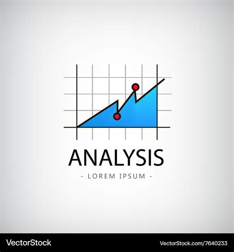 Analysis logo market icon chart Royalty Free Vector Image