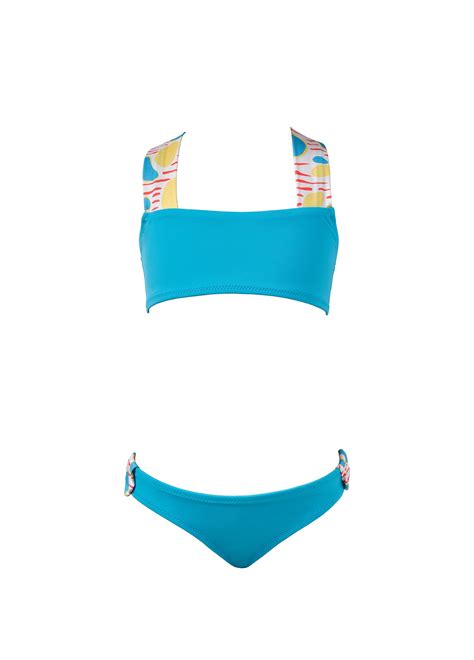 Lo Easywear Mavi K Z Ocuk Bikini Tak M Mavi