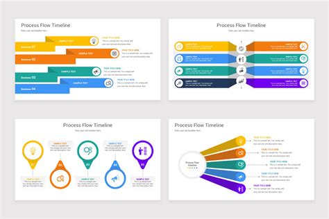 Process Flow Timeline PowerPoint Template | Nulivo Market