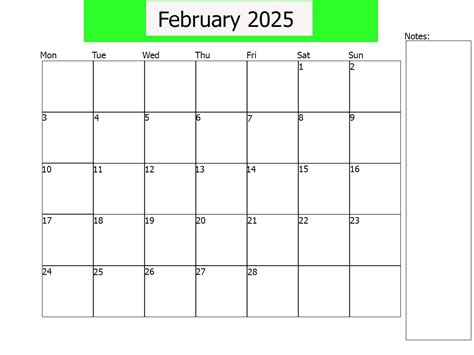 February 2025 Calendar Printable, Calendar February 2025 Printable ...