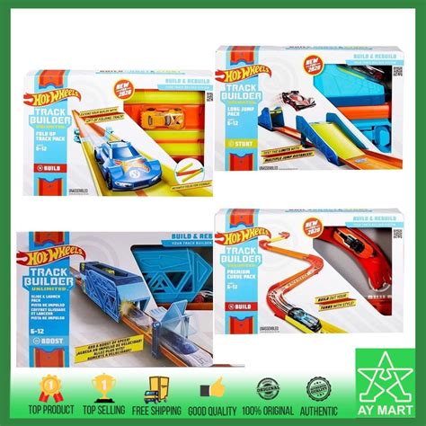 Hot Wheels Track Builder Unlimited Pack Asst Fold Up Track Pack Slide Launch Extra Track