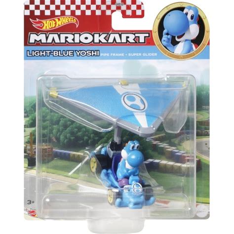 Mattel Hot Wheels Αυτοκινητάκια Mario Kart Με Ανεμόπτερο Light Blue Yoshi GVD HDB Toys