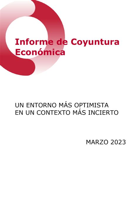 Informe de Coyuntura Económica marzo 2023 Foment del Treball