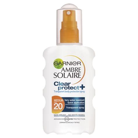 Garnier Ambre Solaire Clear Protect Sun Cream Spray Spf Ml Hq Hair