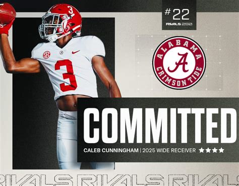 Alabama Lands A Commitment From Elite Four Star WR Caleb Cunningham